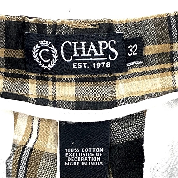 CHAPS Men's Classic-Fit Stretch Plaid Oxford - Picture 9 of 9